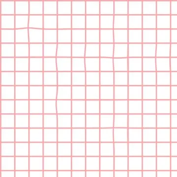 Pattern with hand-drawn lines cell pink creative art, modern design concept Stock Illustration