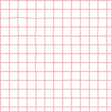 Pattern with hand-drawn lines cell pink creative art, modern design concept Stock Illustration