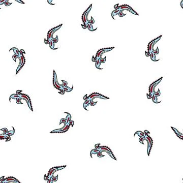 Pattern Hand drawn paisley mehndi design decorating element Stock Illustration