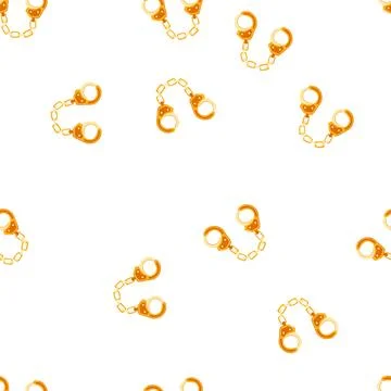 Pattern hand handcuffs cartoon vector Stock-Illustration