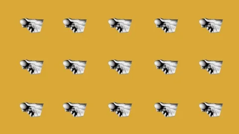 Pattern of an hand holding an egg that spinning around itself Stock Footage 105462554
