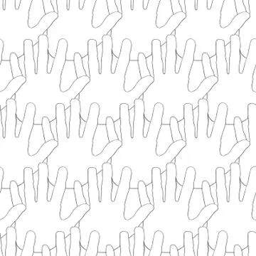 Pattern with hand Stock Illustration