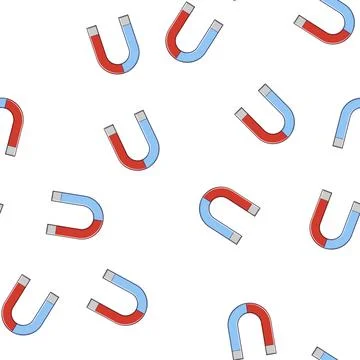 Pattern hand magnet cartoon vector 스톡 일러스트