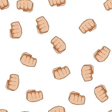 Pattern Hand making a fist gesture showing power 库存插图
