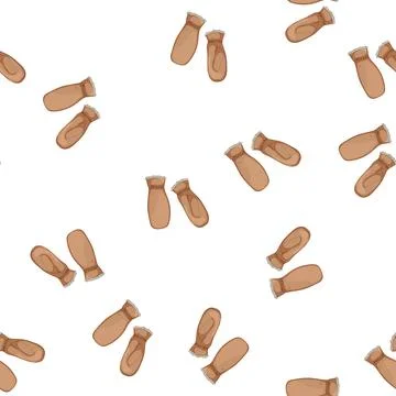 Pattern hand mittens gloves winter cartoon vector 库存插图