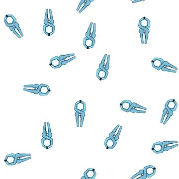 Pattern Hand tool spring clamp fastening equipment holding イラスト素材