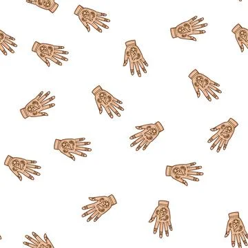 Pattern Hand with traditional mehndi art decoration Stock Illustration