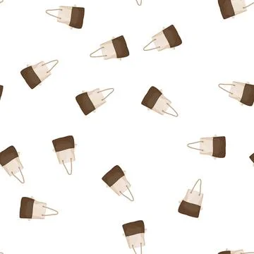 Pattern handbag beach bag cartoon vector イラスト素材