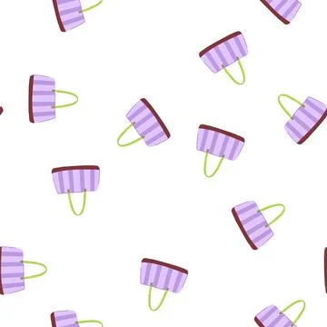 Pattern handle beach bag cartoon vector 스톡 일러스트