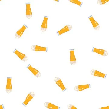 Pattern handle beer cup cartoon vector Illustration
