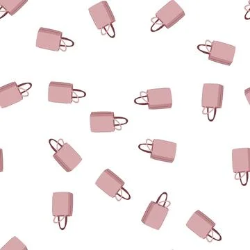 Pattern handle ecobag cartoon vector Illustration