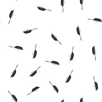 Pattern handle frying pan kitchen cartoon vector Illustration