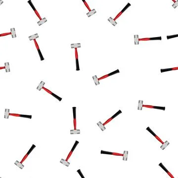 Pattern handle hammer tool cartoon vector Stock Illustration