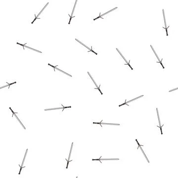 Pattern handle medieval sword cartoon vector 스톡 일러스트