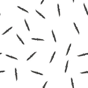 Pattern handle military knife cartoon vector Stock Illustration