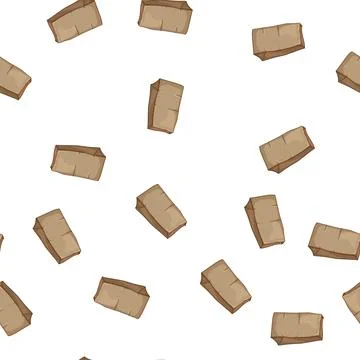 Pattern handle paper bag cartoon vector Illustration