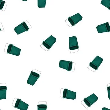 Pattern handle plastic bucket container cartoon vector Illustration