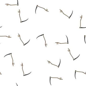 Pattern handle scythe cartoon vector イラスト素材
