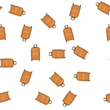 Pattern handle soft shell suitcase cartoon vector 스톡 일러스트