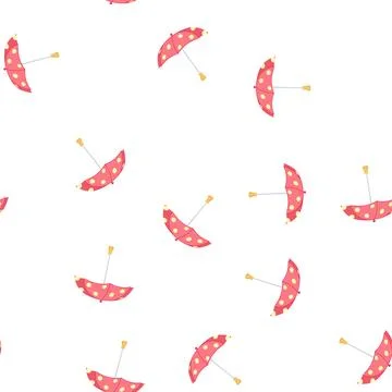 Pattern handle umbrella cartoon vector Illustration