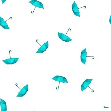 Pattern handle umbrella rain cartoon vector 库存插图