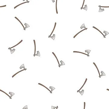 Pattern handle viking axe cartoon vector 스톡 일러스트