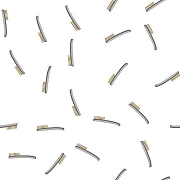 Pattern handle wire brush cartoon vector イラスト素材