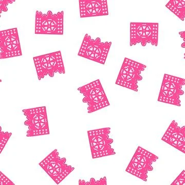 Pattern handmade papel picado cartoon vector Stock Illustration