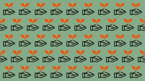 Pattern of Hands Holding Growing Seedlings, Symbolizing Growth and Care. Stock Footage 325384653