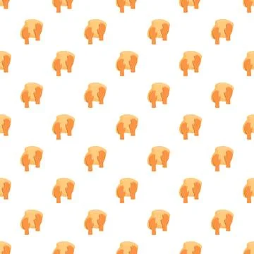 Pattern with hands kneading dough for baking bread Stock Illustration
