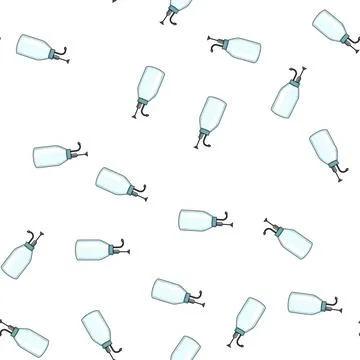 Pattern hands liquid soap dispenser cartoon vector Illustrazione stock