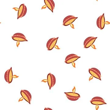 Pattern happy diwali lamp cartoon vector Stock Illustration