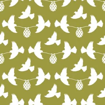 Pattern Happy Easter Bird egg Festive Holiday Illustrazione stock