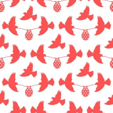 Pattern Happy Easter Bird egg Festive Holiday Illustrazione stock