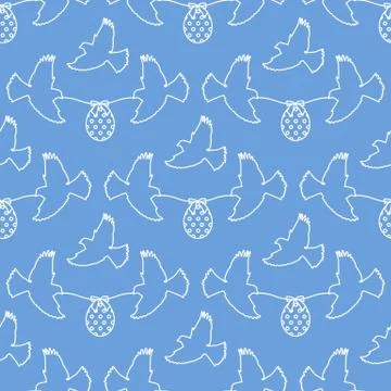 Pattern Happy Easter Bird egg Festive Holiday Illustrazione stock