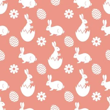 Pattern Happy Easter Bunny egg Festive Holiday Illustrazione stock