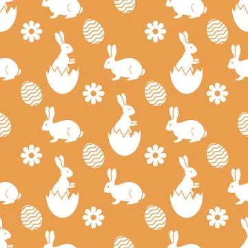 Pattern Happy Easter Bunny egg Festive Holiday Illustrazione stock