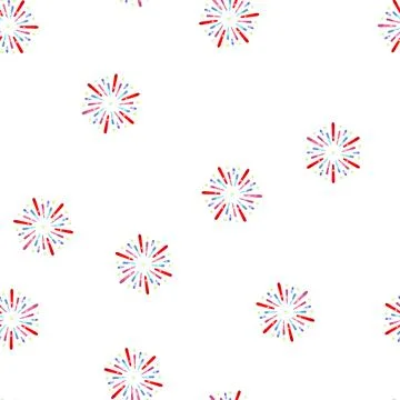 Pattern happy firework cartoon vector Stock Illustration