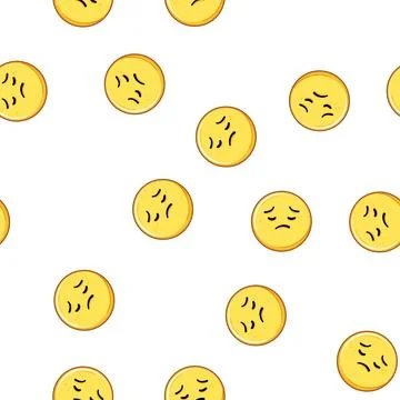 Pattern happy smiley cartoon vector Stock Illustration