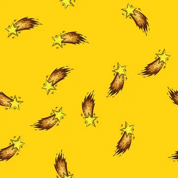 Pattern happy star fall sketch hand drawn 스톡 일러스트