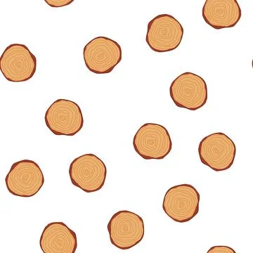 Pattern hard wood circle cartoon vector Stock Illustration
