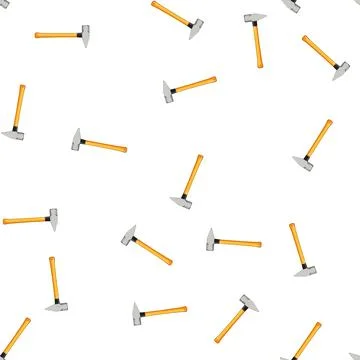 Pattern hardware hammer tool cartoon vector Stock Illustration