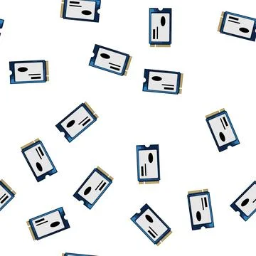 Pattern hardware ssd storage cartoon vector Ilustración de archivo