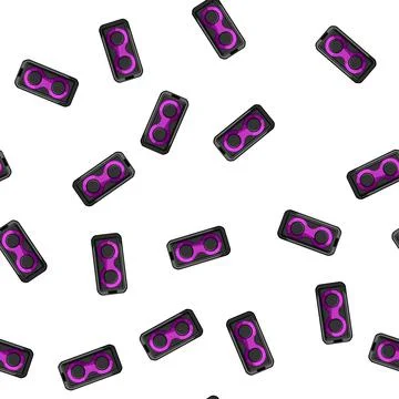 Pattern harmonics speaker music cartoon vector Stock Illustration