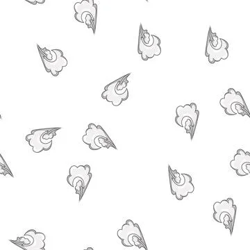 Pattern haste speed smoke cloud cartoon vector Stock Illustration