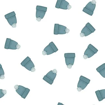 Pattern hat beanie color icon vector 스톡 일러스트