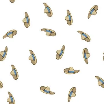 Pattern hat sombrero cartoon vector Stock Illustration