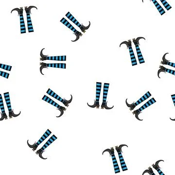 Pattern hat witch legs cartoon vector Illustrazione stock