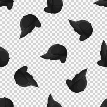 Pattern hats baseball, beautiful caps Stock Illustration