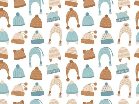 Pattern hats Stock Illustration